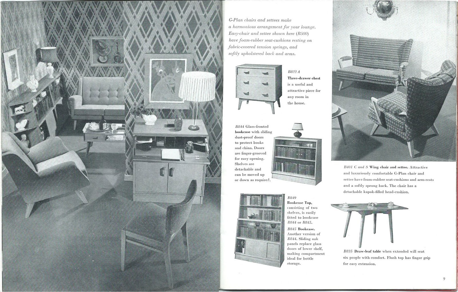 Space Vintage and Retro Original 1950 s First G Plan Catalogue